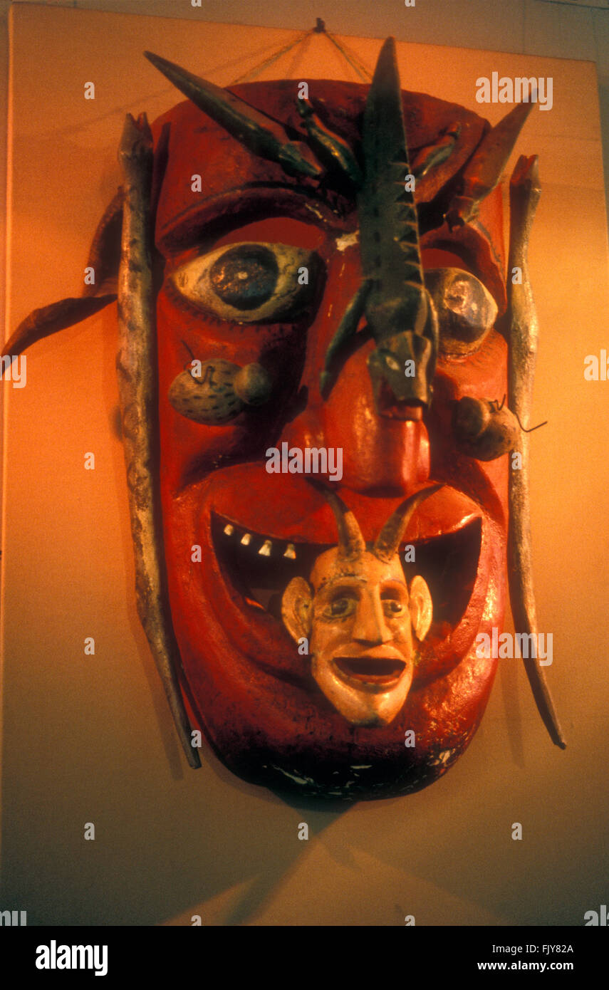 Humorous Mexican devil mask, Museo Nacional de la Mascara or National