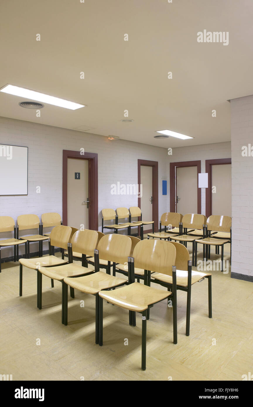 Waiting room area with empty seats. Vertical Stock Photo - Alamy