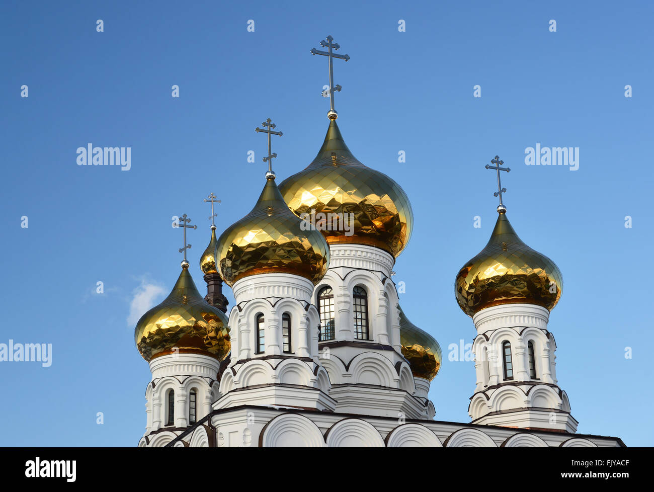 Church of Alexander Nevsky at Railway Square in Tver, Russia Stock Photo