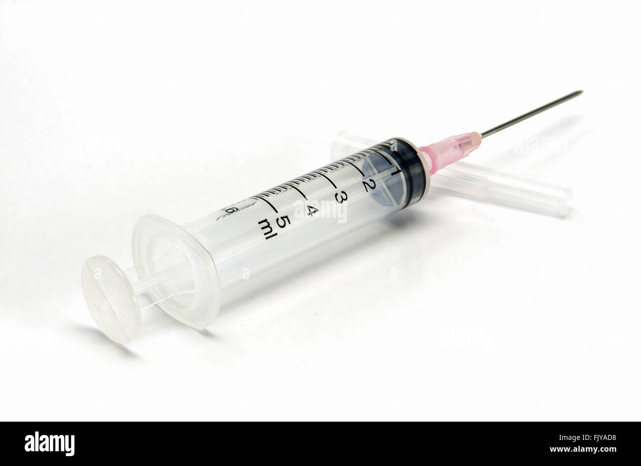 Fairly standard design single use syringe (disposable syringe) chemical