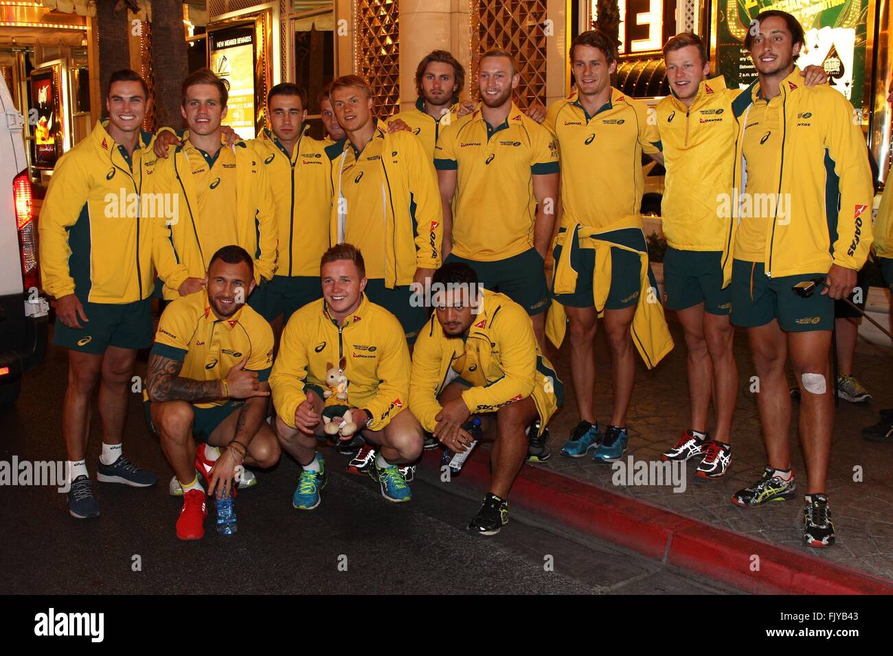 Las Vegas, NV, USA. 3rd Mar, 2016. Australia Sevens rugby team in