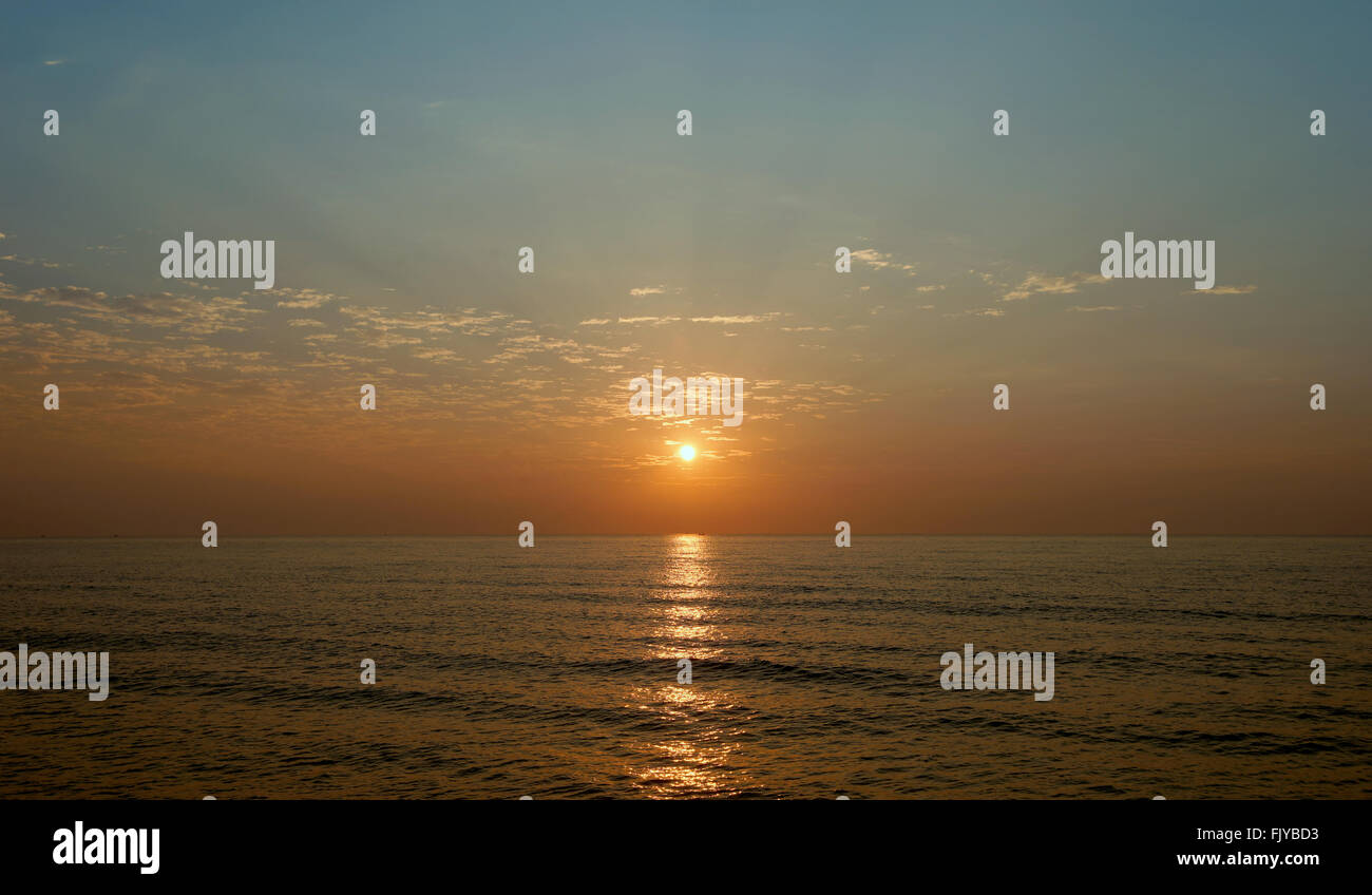 beautiful sunrise over the sea Stock Photo - Alamy