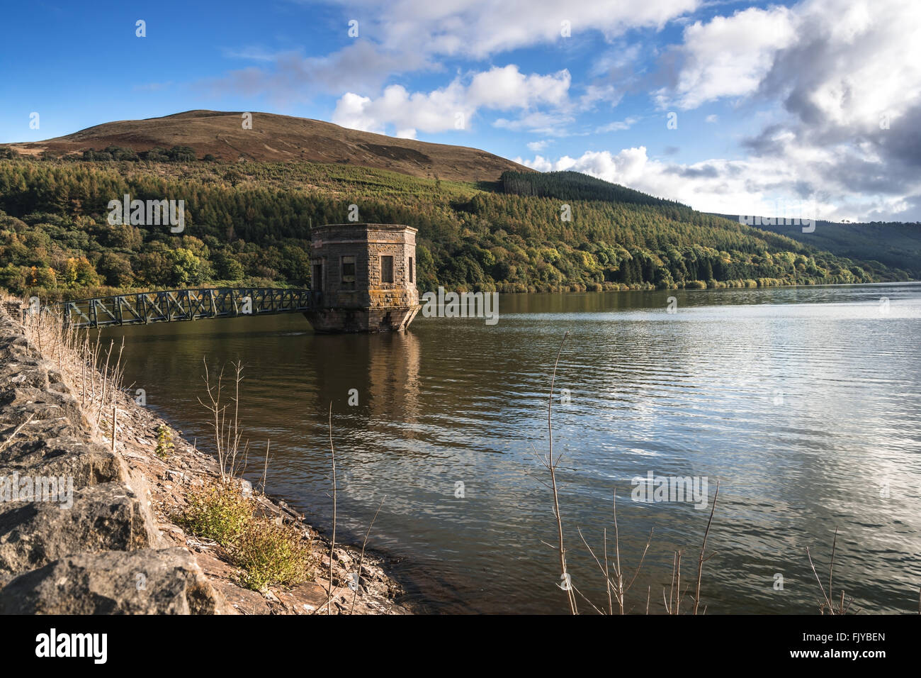 Talybont Reservoir in Wales Stock Photo