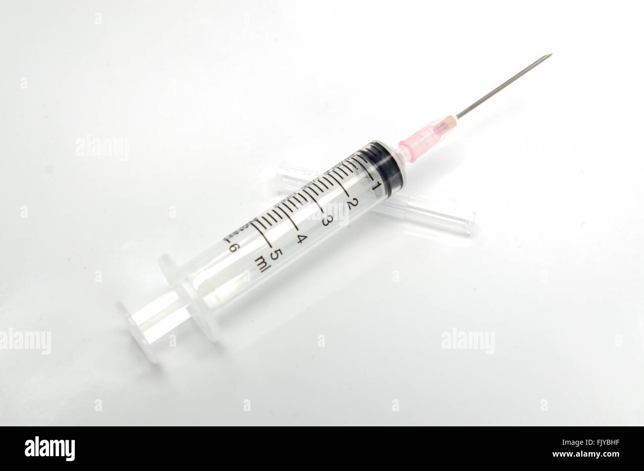 Fairly standard design single use syringe (disposable syringe) chemical