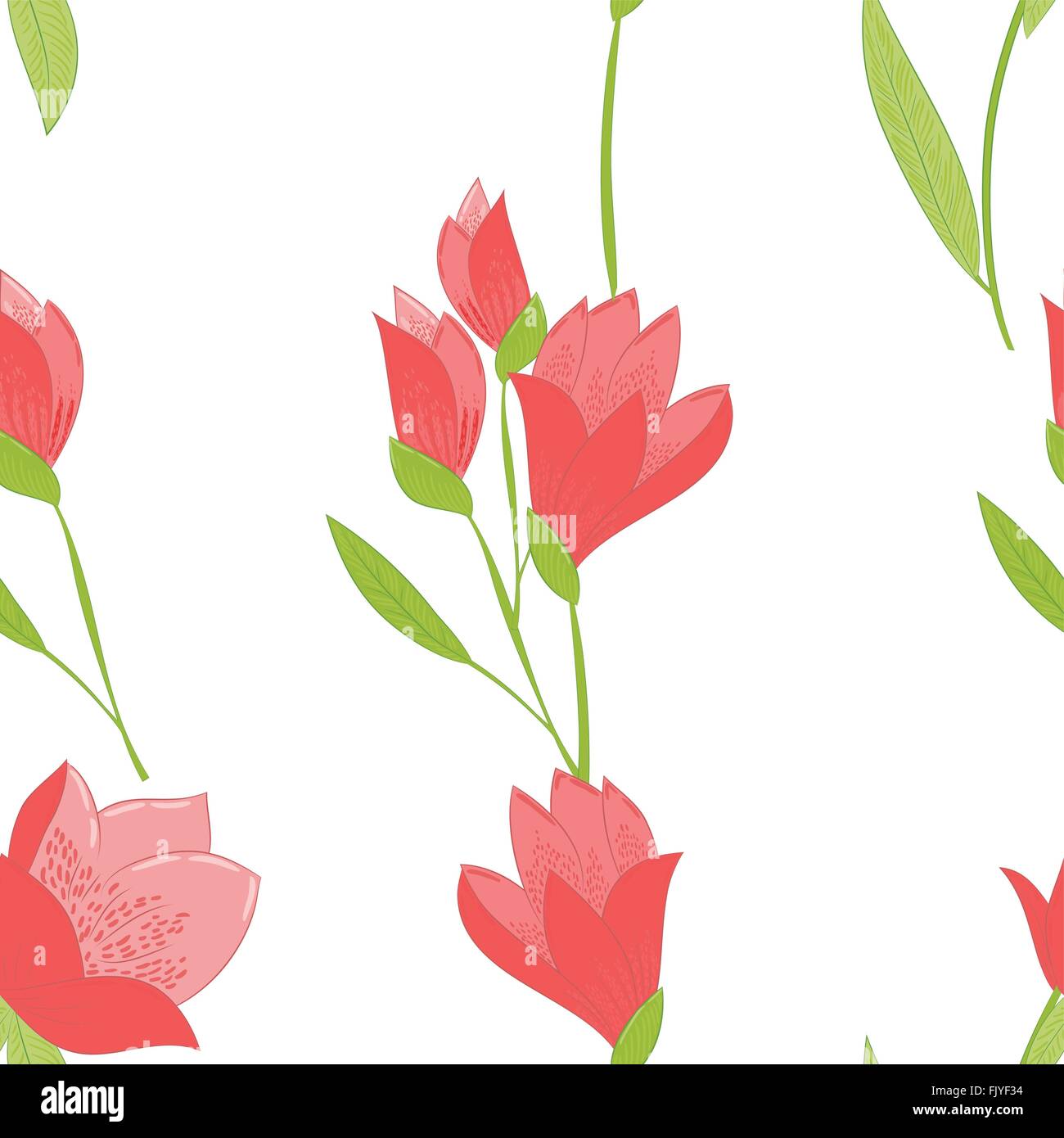 Seamless pattern with tulips Stock Vector Image & Art - Alamy