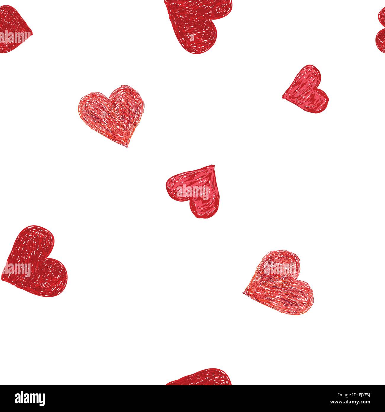 Doodle seamless pattern with hearts Stock Vector Image & Art - Alamy