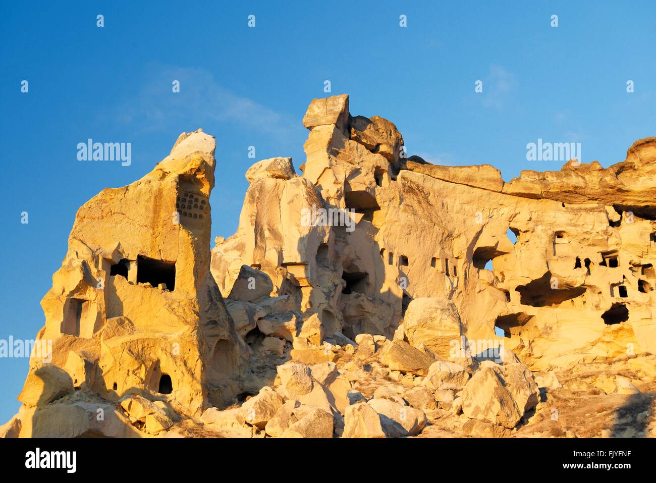 Part of cliff dwelling complex of ancient Christian churches and houses