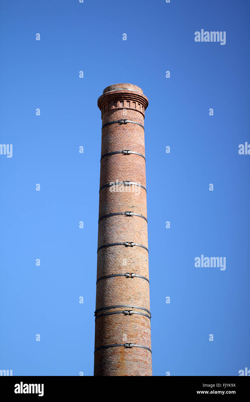 Old factory stack in Nantes (France) Stock Photo