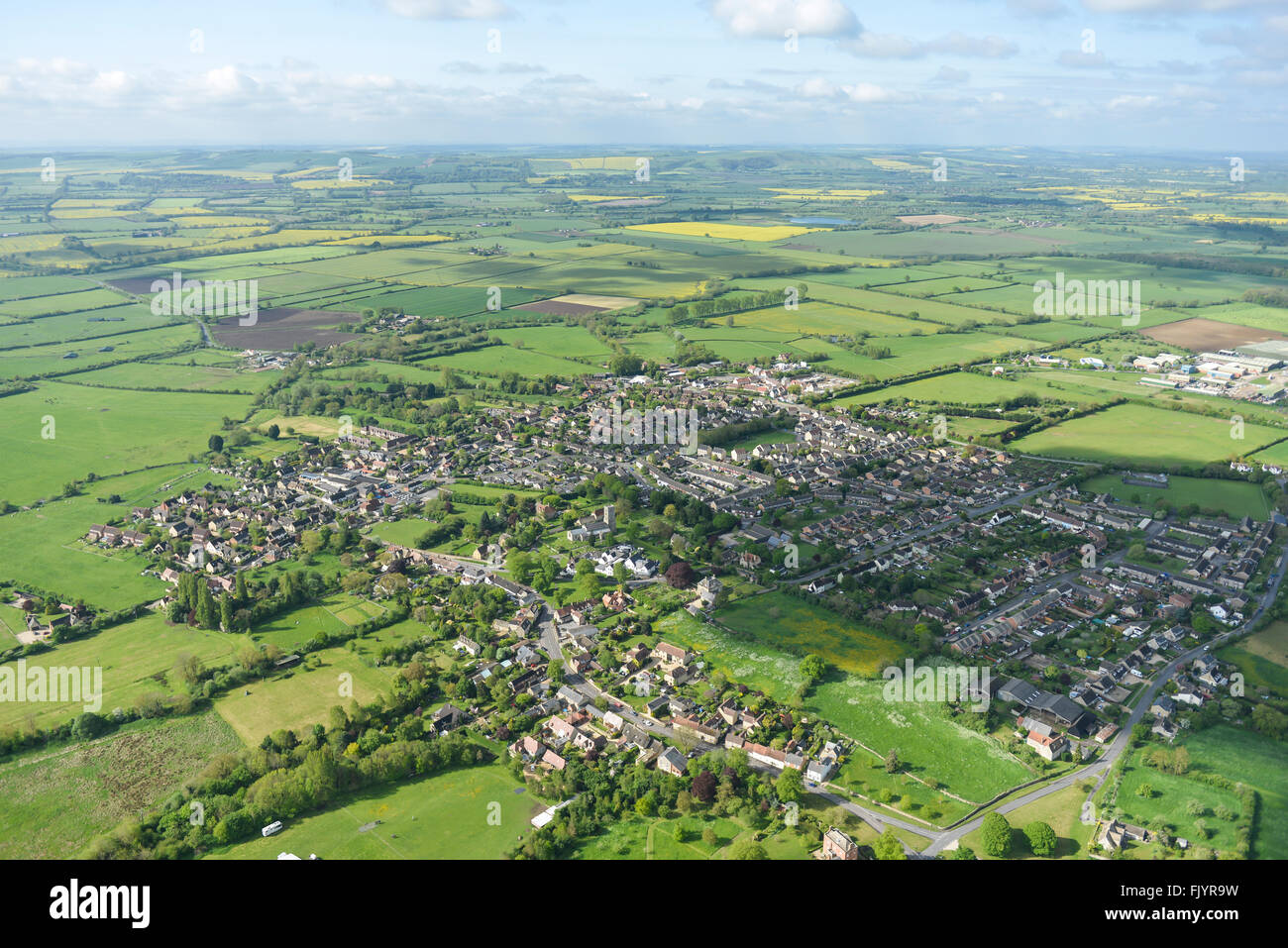 An aerial view of the Oxfordshire village of StanfordintheVale Stock
