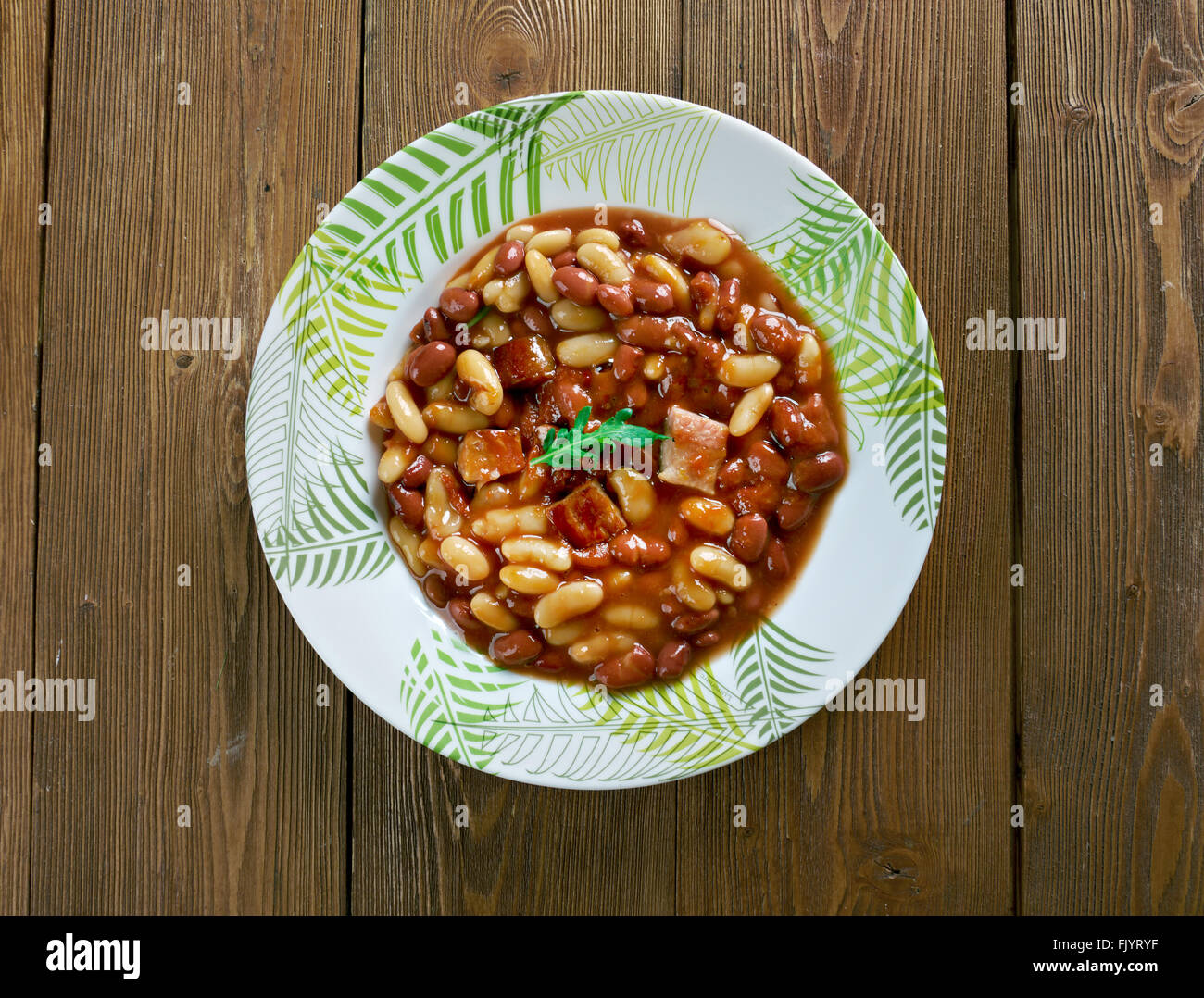 Umngqusho Bantu dish.South African cuisine  different beans Stock Photo