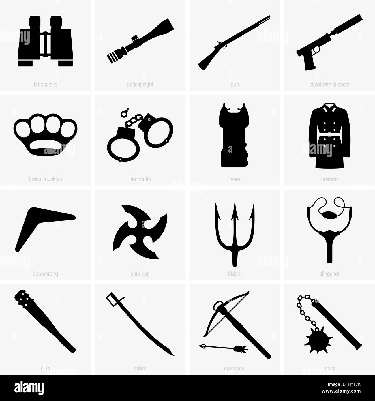 Defense Objects Military objects, shade pictures Stock Vector Image & Art - Alamy