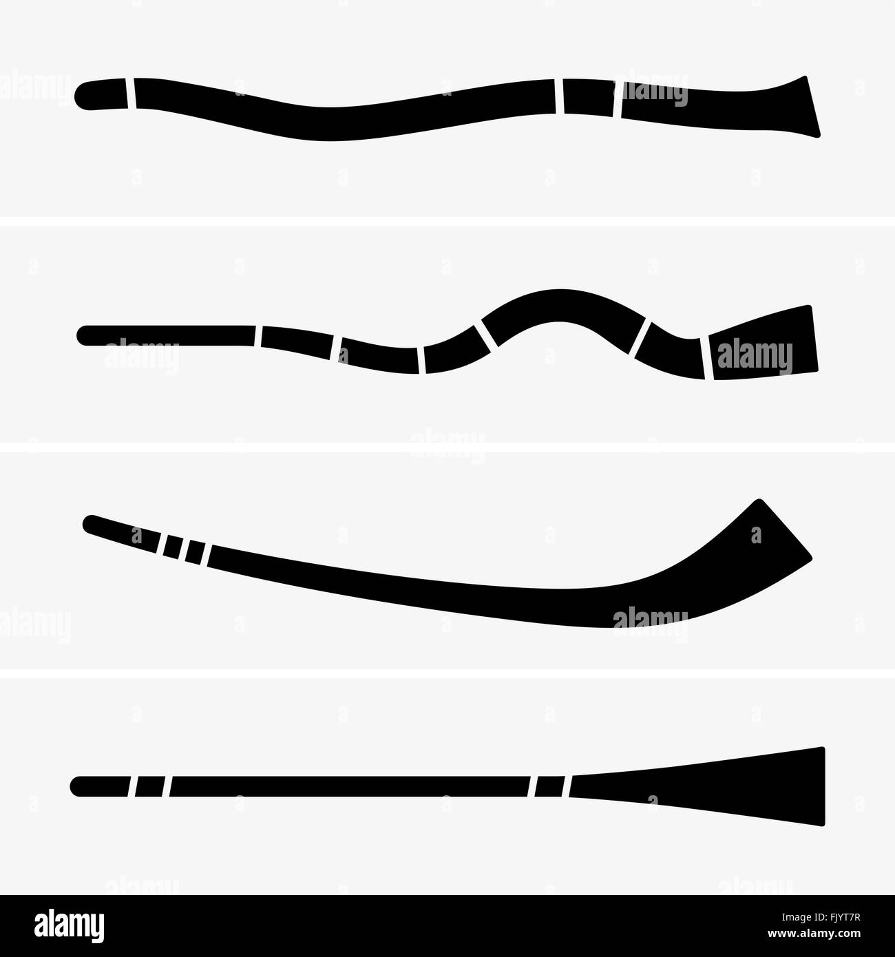 Didgeridoo, musical instruments, shade pictures Stock Vector Image