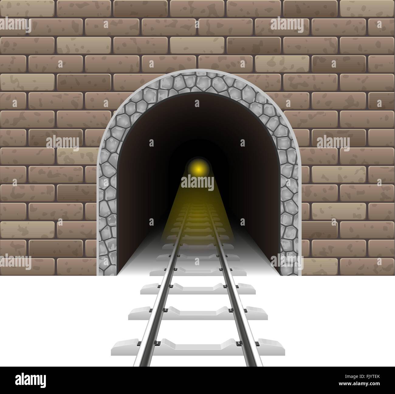 railway tunnel vector illustration isolated on white background Stock ...