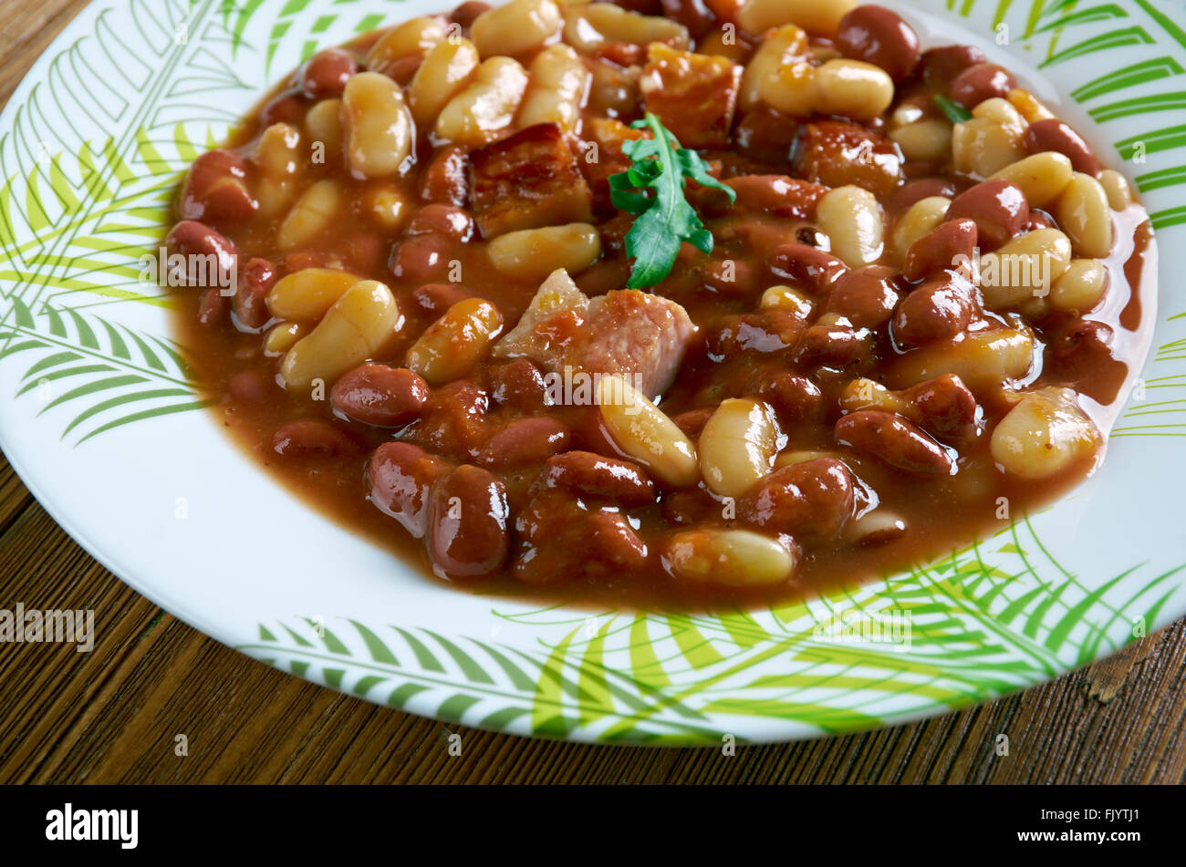 Umngqusho Bantu dish.South African cuisine different beans Stock Photo