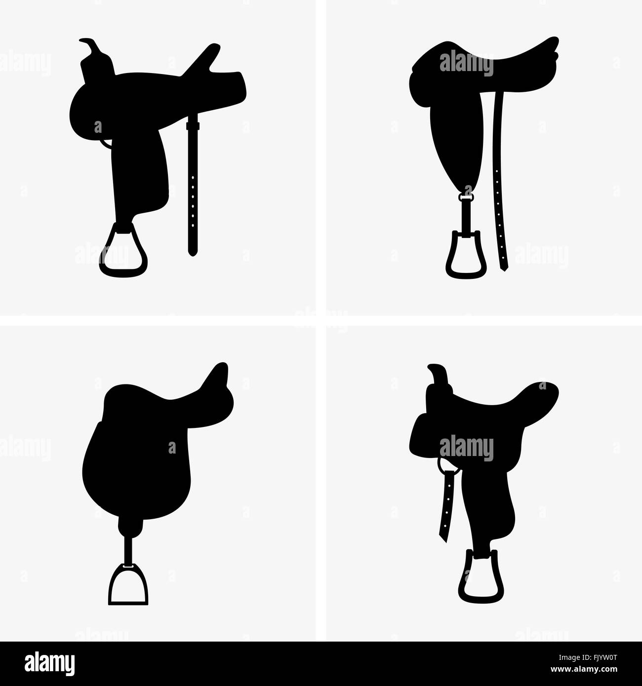Saddles horse Stock Vector Images - Alamy