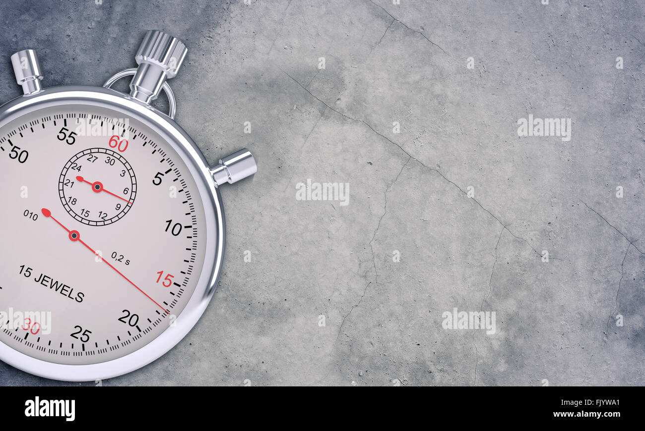 Stopwatch on grey Stock Photo Alamy