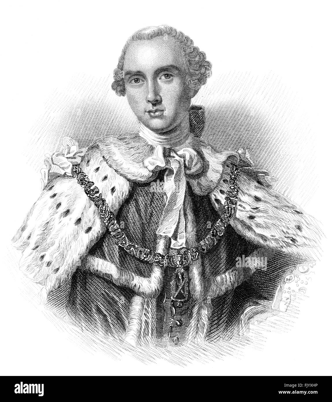John Stuart, 3rd Earl of Bute, Lord Mount Stuart, 1713-1792, a Scottish nobleman Stock Photo