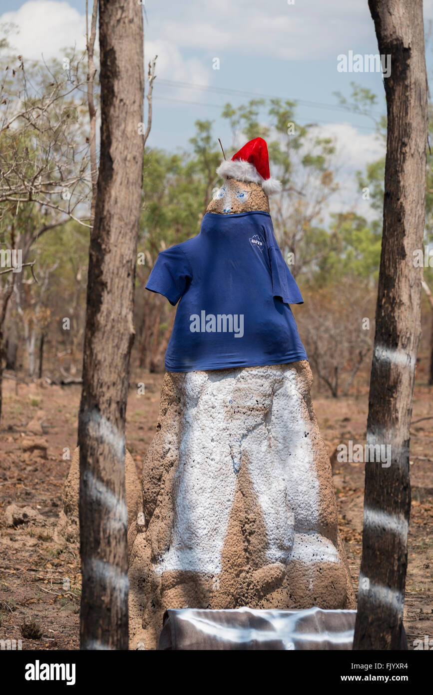 Dressed up termite mounds. Stock Photo
