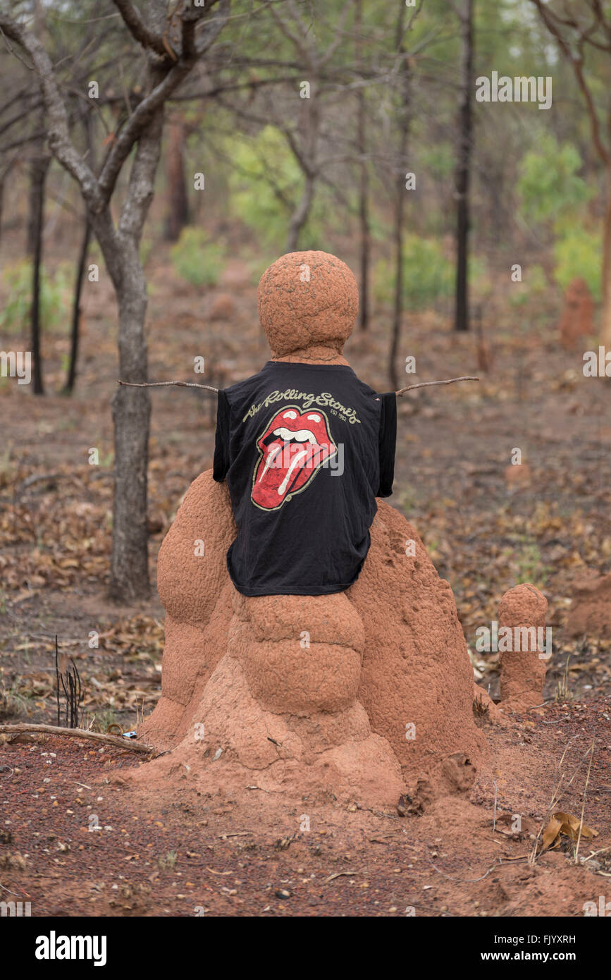 Dressed up termite mounds. Stock Photo