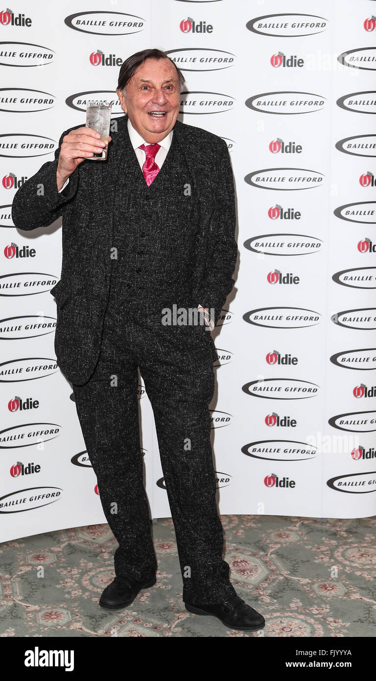 Oldie of the Year Awards - Arrivals at Simpson's in the Strand  Featuring: Barry Humphries Where: London, United Kingdom When: 02 Feb 2016 Stock Photo