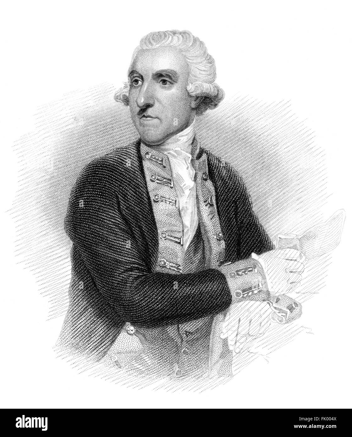 Samuel Hood, 1st Viscount Hood, 1724-1816, a British admiral Stock Photo