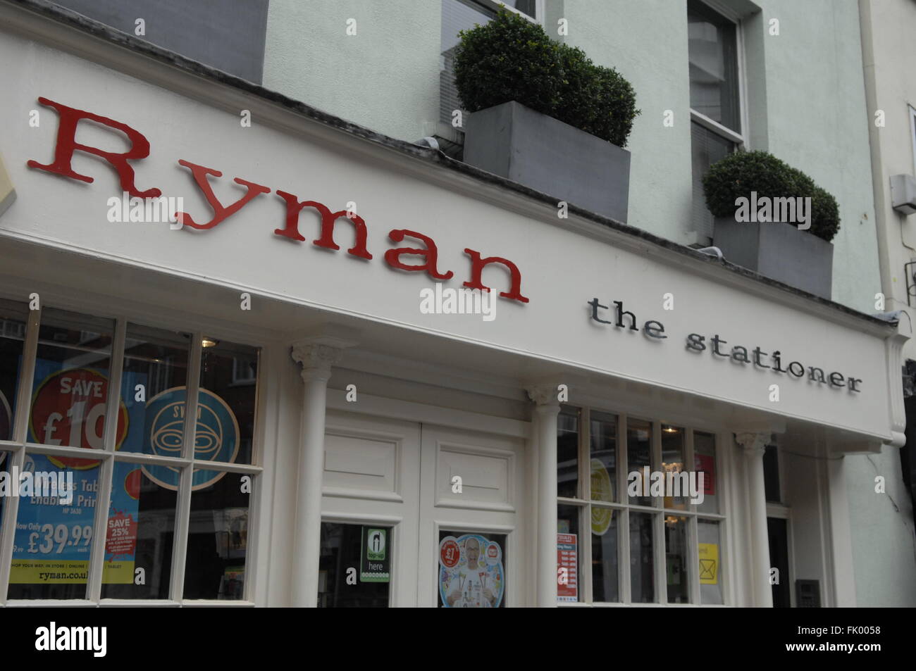 Ryman the stationers shop front in Shepherd Market London W1 UK. Stock Photo