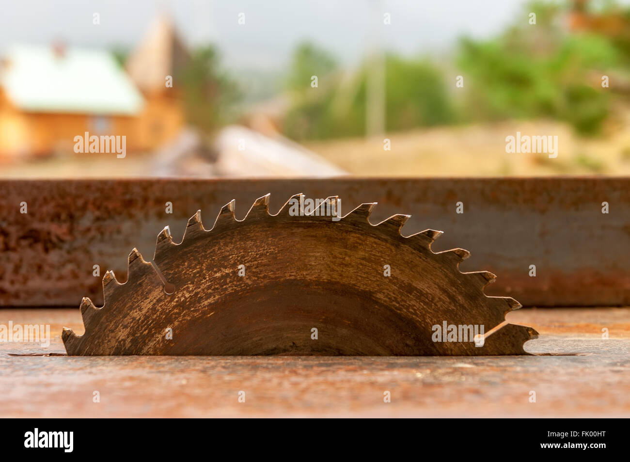 Old rusted circular saw blades Stock Photo Alamy