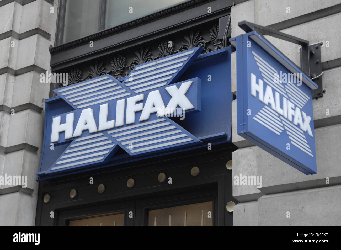 Halifax branch sign in Mayfair,London Stock Photo