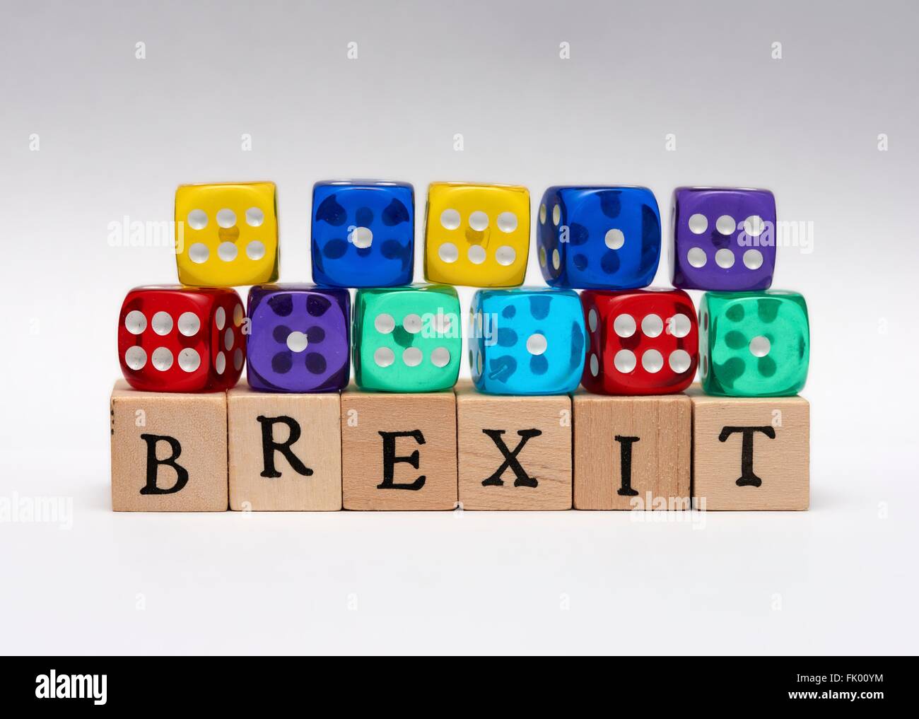 Brexit gamble concept a roll of the dice Stock Photo