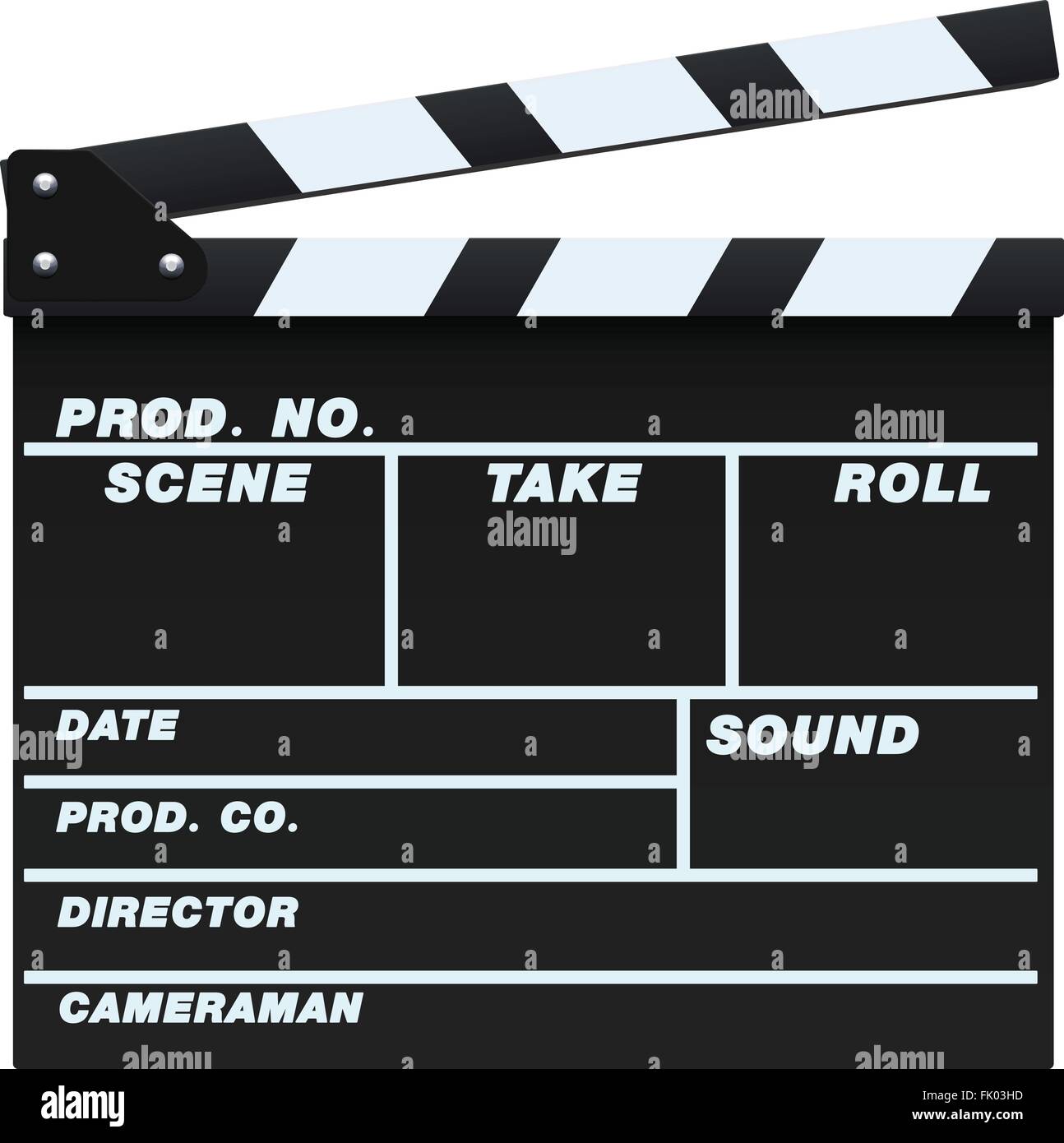 Black Clapperboard Stock Vector