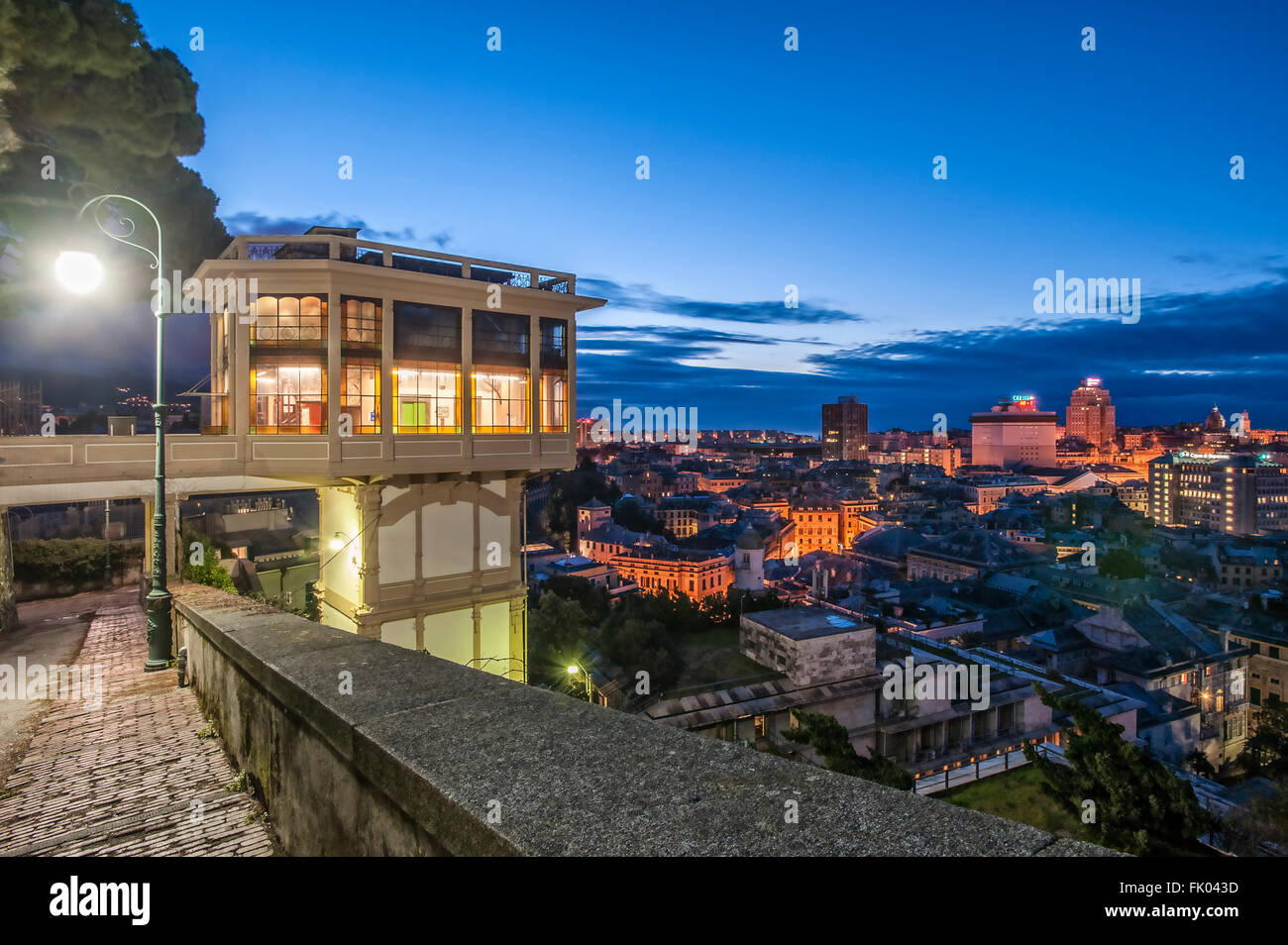 Italy Liguria Genoa View ,Historic Center Stock Photo