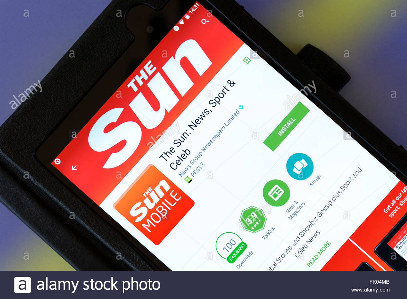 photo The Sun Newspaper Uk App alamy