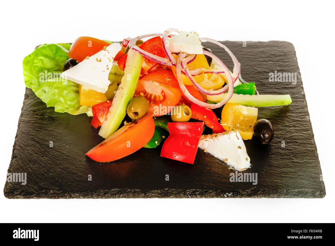 Greek Vegetable Salad with Feta or Goat Cheese. Greek Salad with Cherry