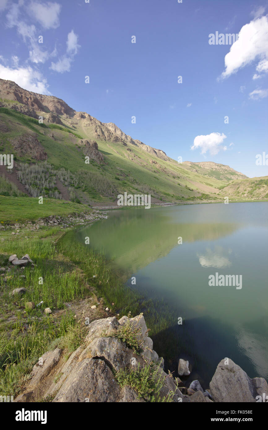 Nemrut Dagi caldera, hot lake (ili gölü), Eastern Anatolia, Turkey Stock Photo