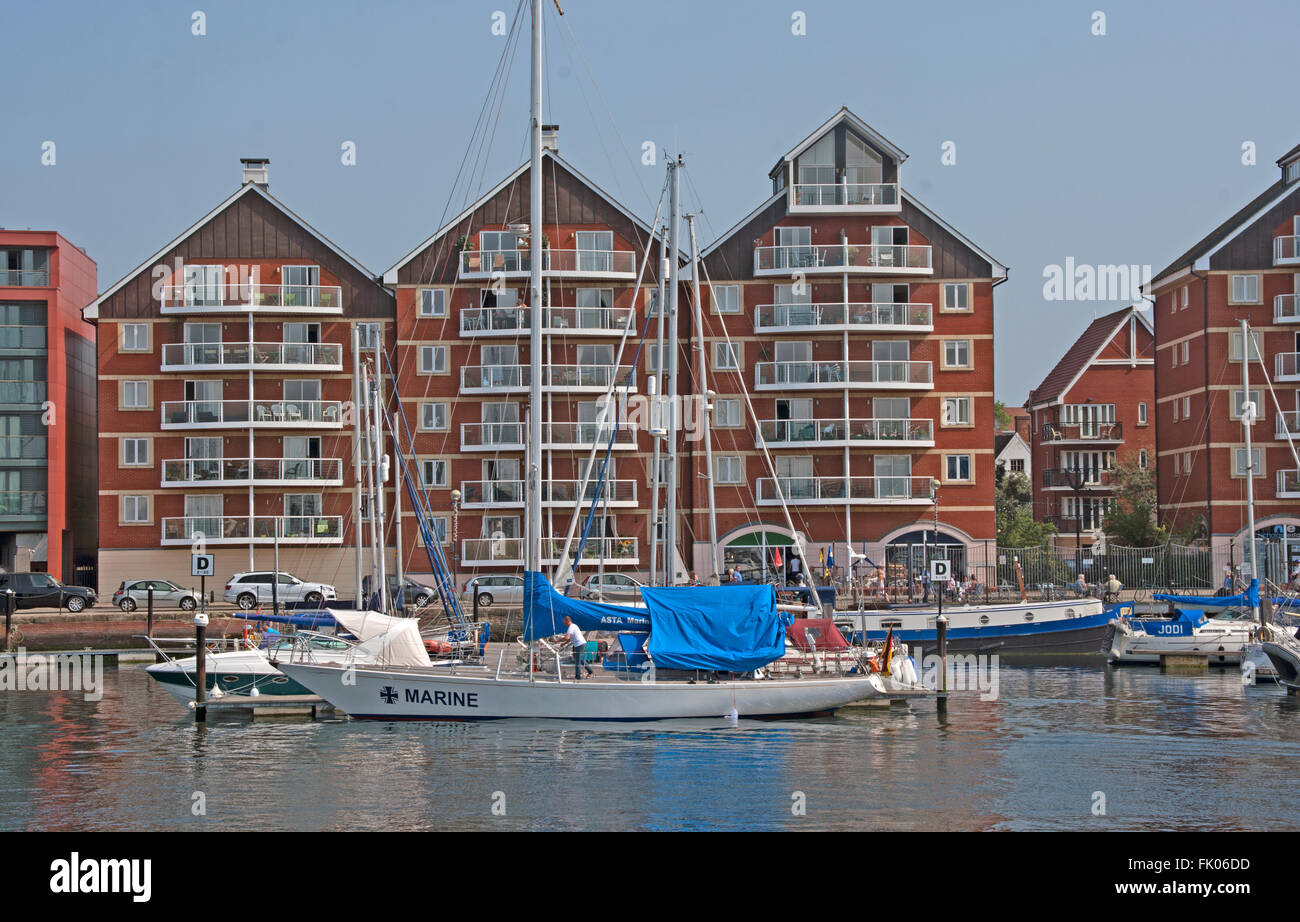 Ipswich, Suffolk, East Anglia, England, Water Front, Apartments