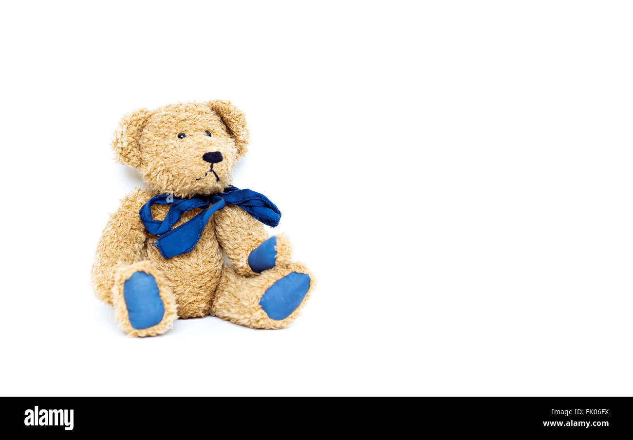 teddy bear isolated on white background, copy space Stock Photo - Alamy