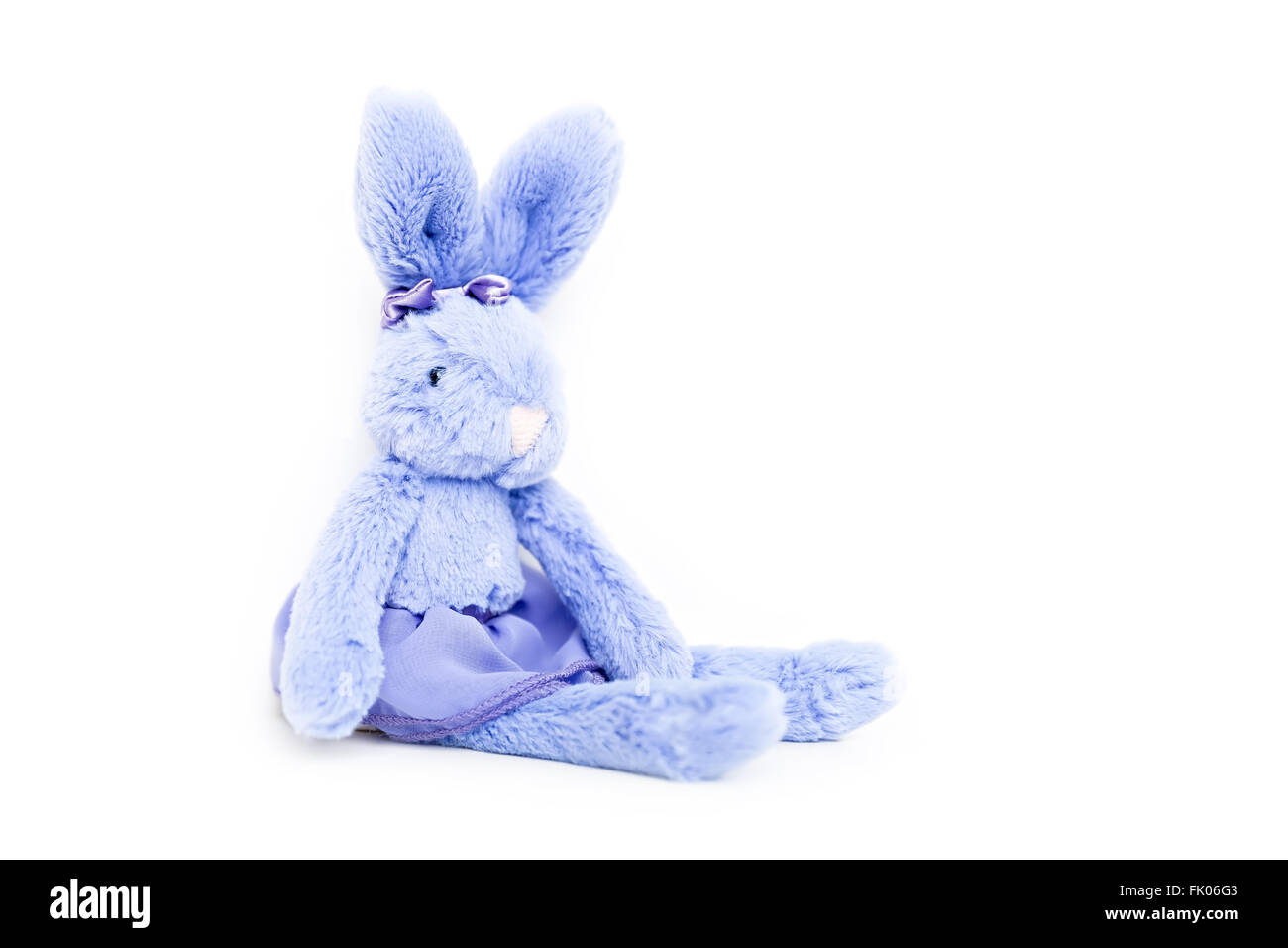 cute toy bunny isolated on white background Stock Photo - Alamy