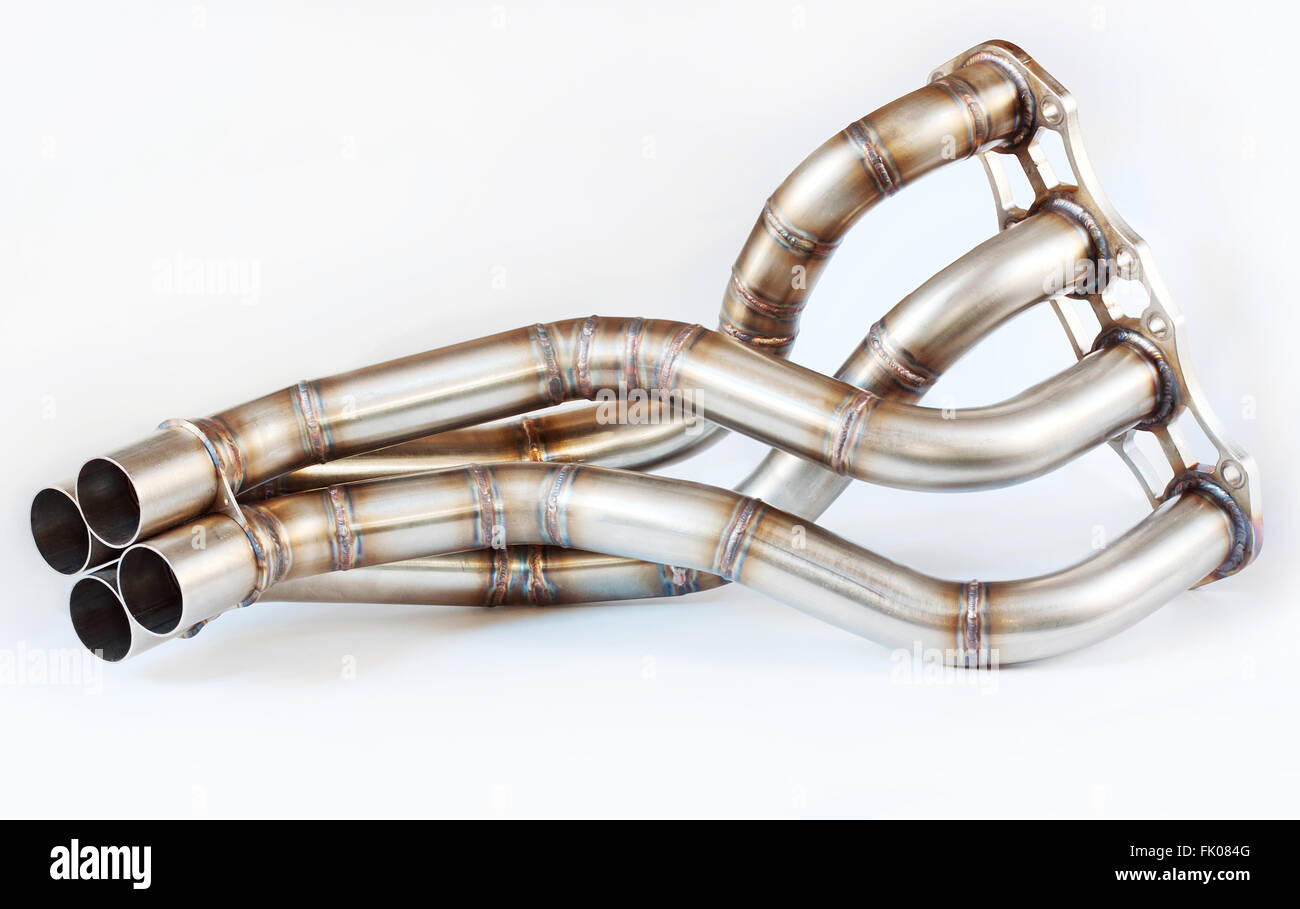 Car exhaust pipe isolated on hires stock photography and images Alamy