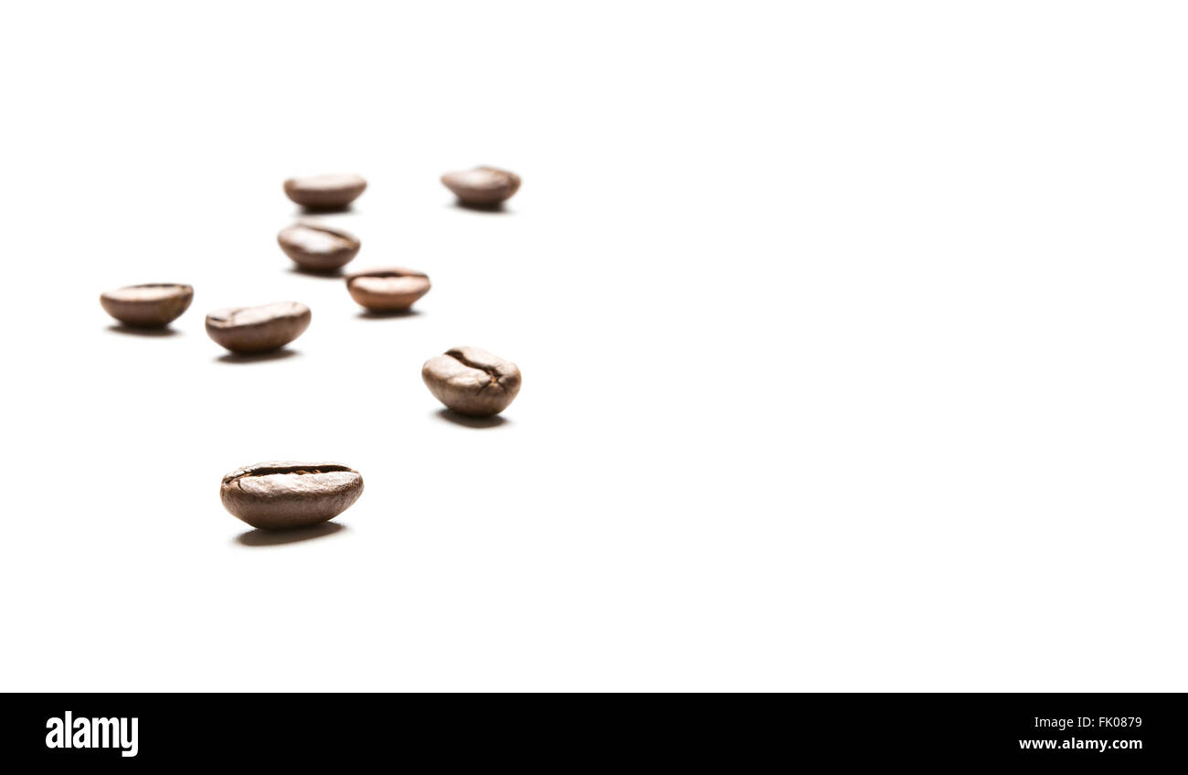 coffee beans isolated on white background Stock Photo - Alamy