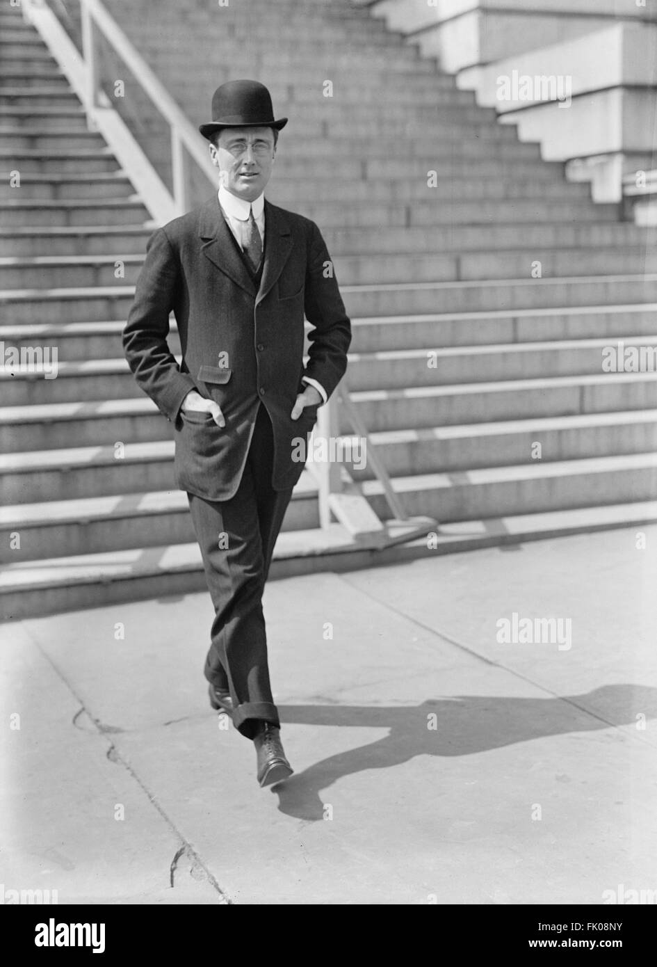 Franklin Delano Roosevelt, during his Appointment as Assistant Secretary of the Navy, Portrait, Washington DC, USA, circa Stock Photo