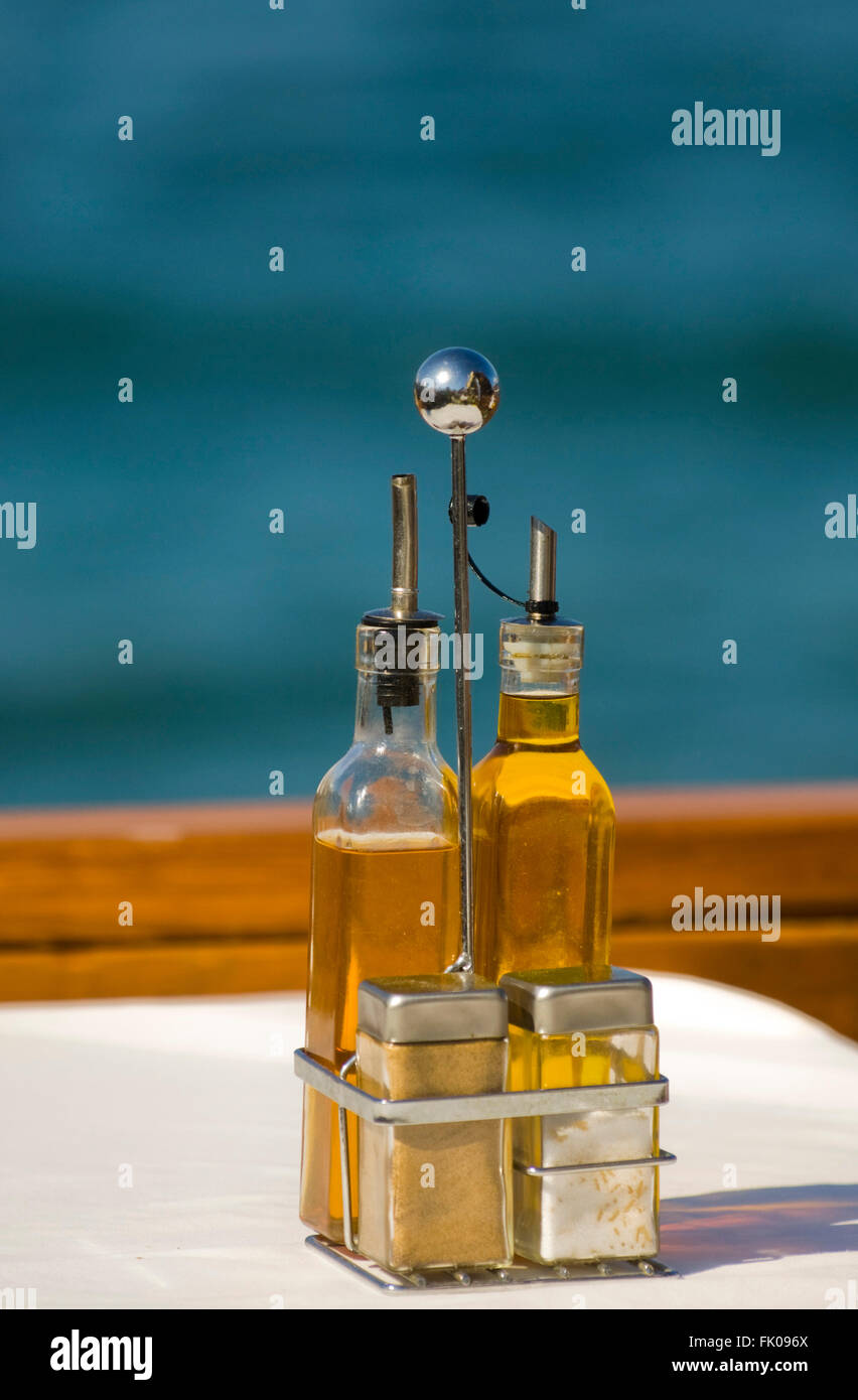 Griechenland, Kreta, Plaka, Essig und Öl Stock Photo