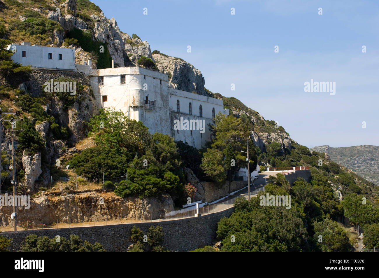 Griechenland, Kreta, Agios Nikolaos, bei Gournia, das Männerkloster Faneromenis ist Ziel vieler Wallfahrer. Stock Photo
