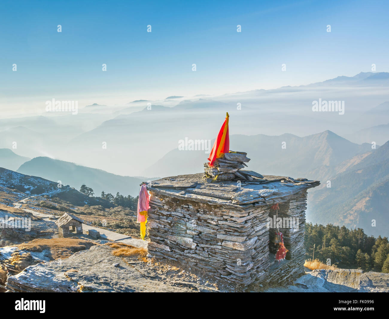 A Hindu Temple in Indian Himalaya Stock Photo