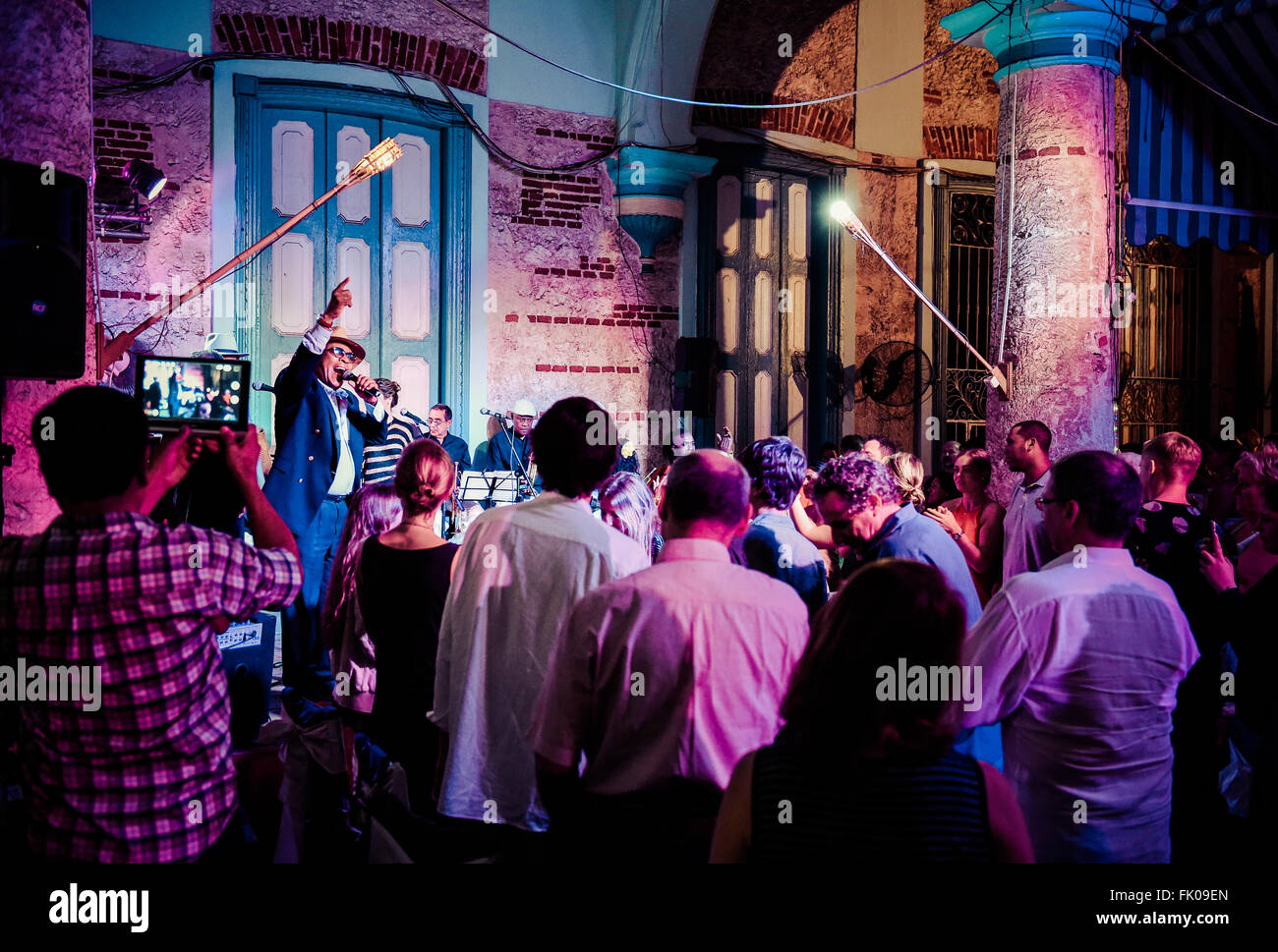 Buena Vista Social Club perform in Old Havana, Cuba Stock Photo