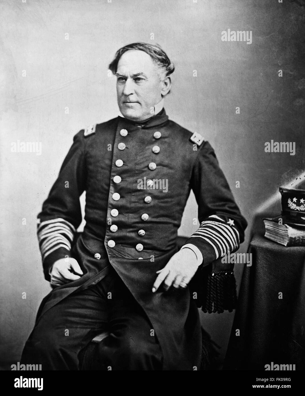 Admiral David G. Farragut, U.S. Navy, Portrait, circa 1865 Stock Photo
