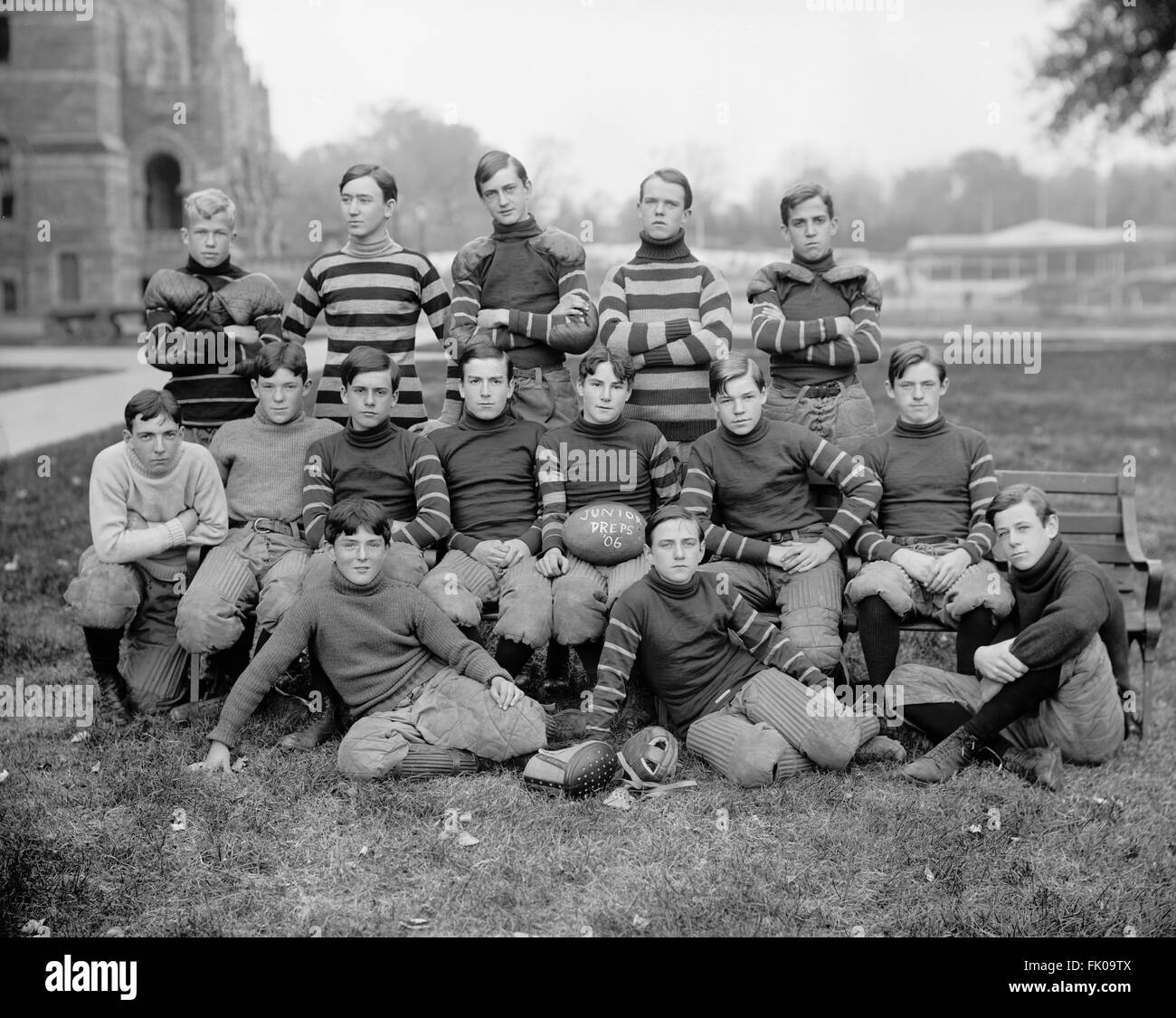Georgetown University Football Team, Junior Preps, Portrait, Washington DC, USA, circa 1906 Stock Photo