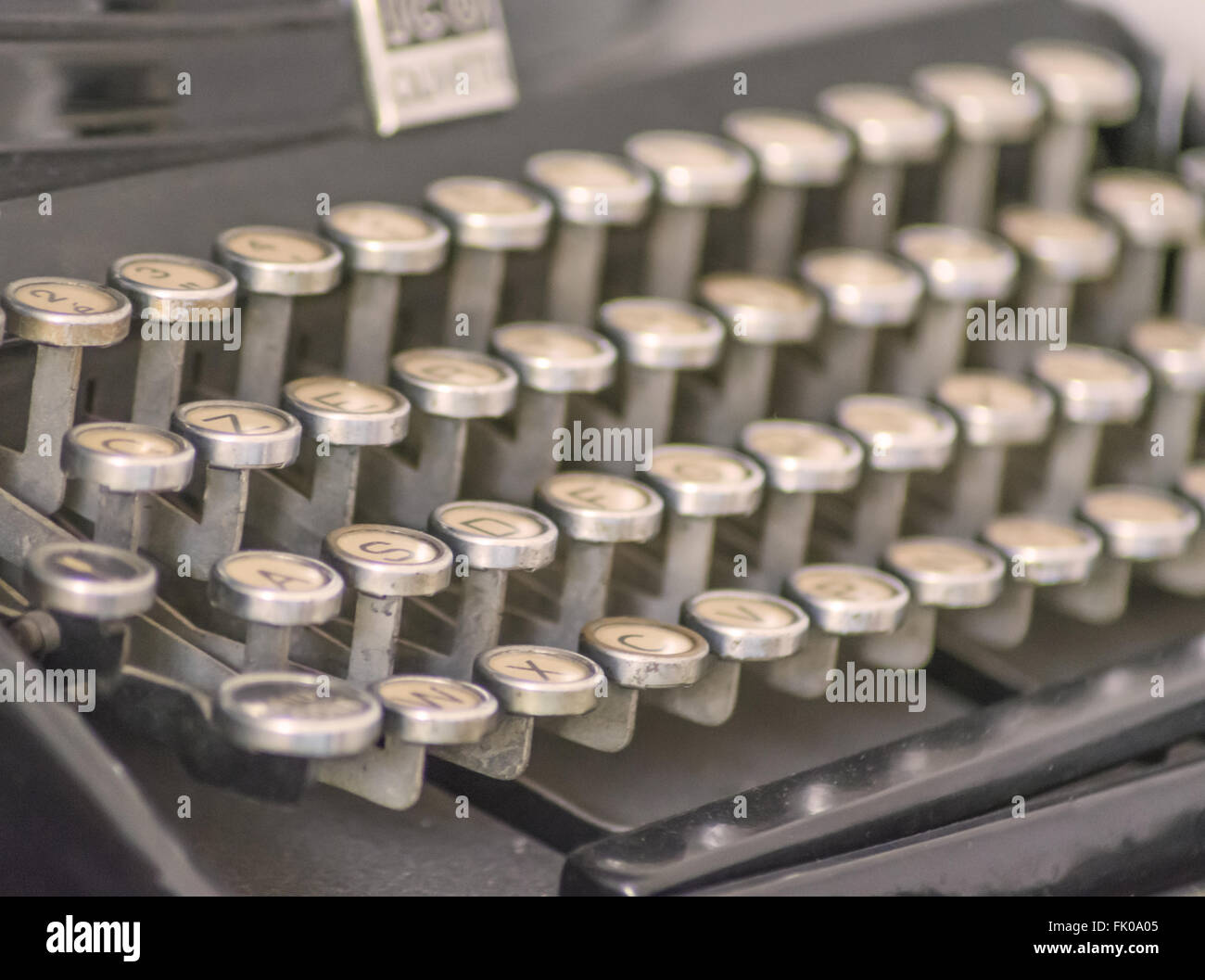 Close up of an old typewriter's keys Stock Photo