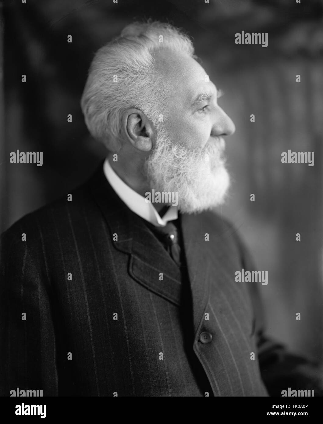 Alexander Graham Bell, Profile, circa 1920 Stock Photo
