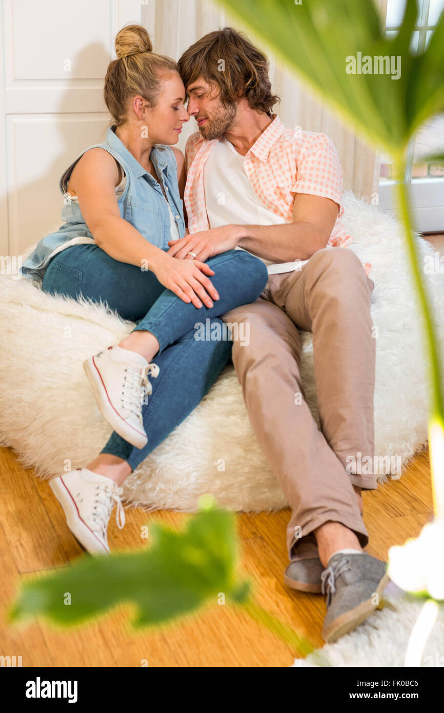 Cute couple lovingly looking at each other Stock Photo - Alamy