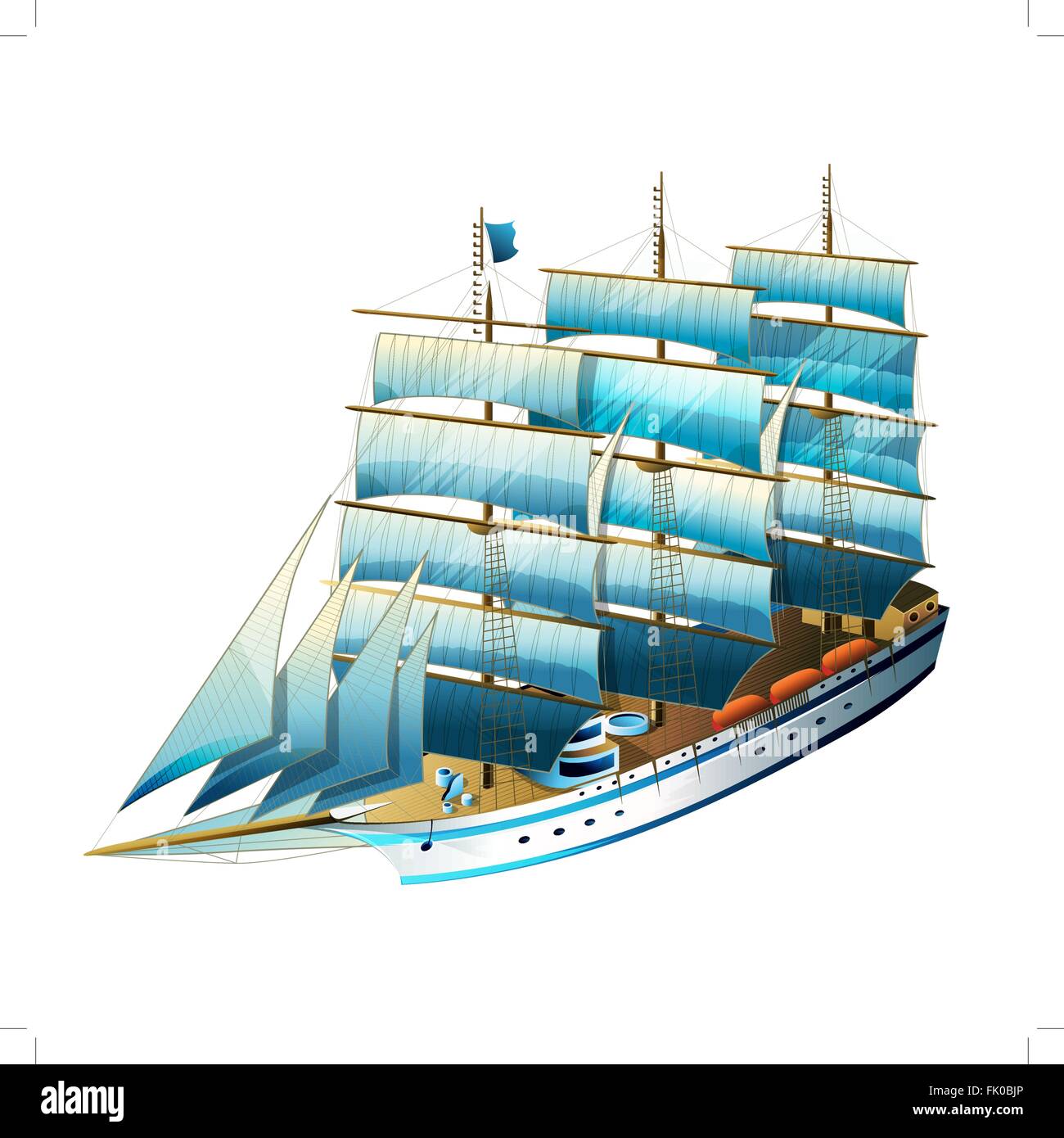 Sailing Ship Illustration Stock Vector Image & Art Alamy